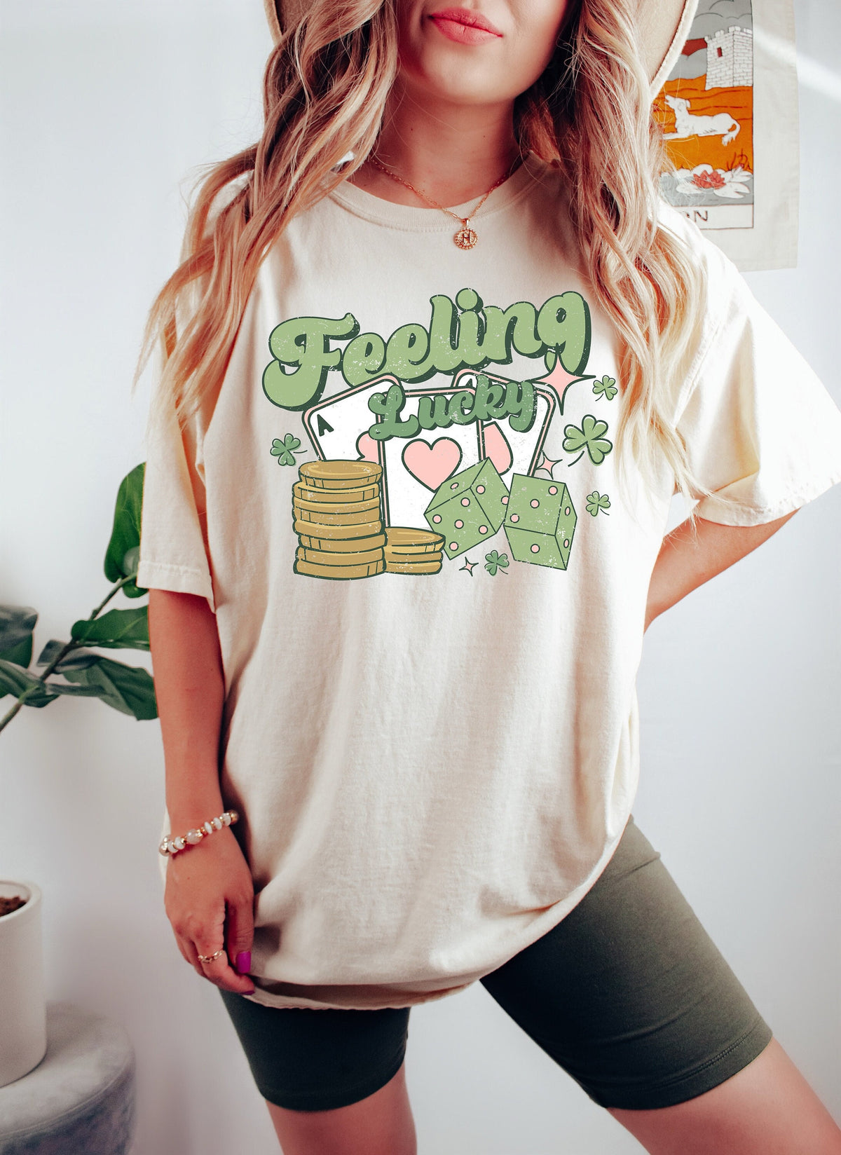 Feeling Lucky Sweatshirt: St Patricks Day Shamrock Clover Shirt