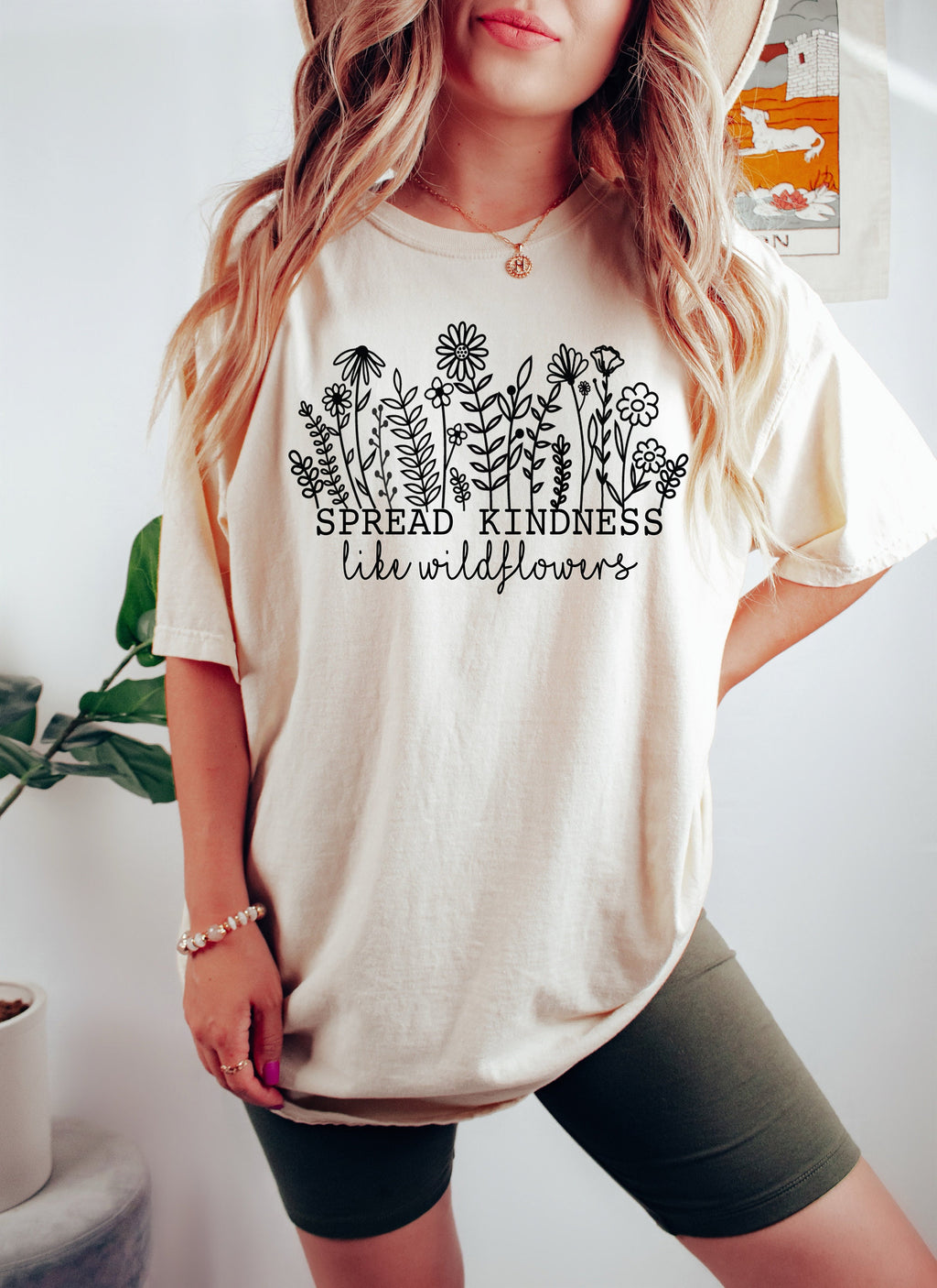 Floral Kindness T-Shirt: Dandelion Wildflower Graphic Tee