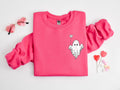 Be My Boo Ghost Sweatshirt - Valentine's Day Heart Hoodie