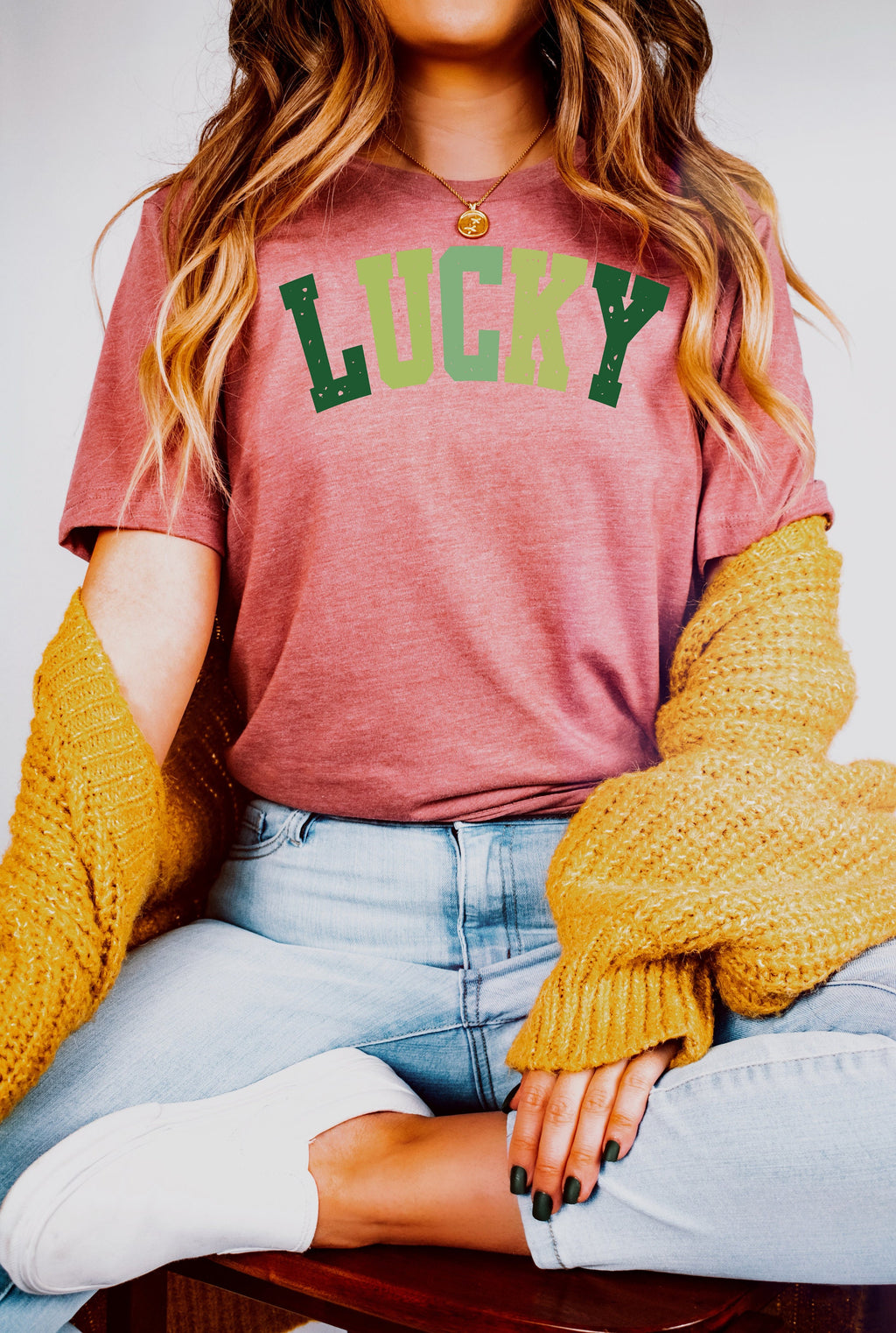 Lucky Vibes Sweatshirt: St Patricks Day Irish Clover Sweater