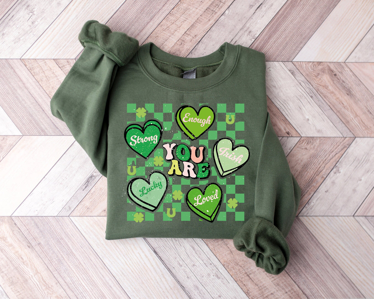 Retro St. Patrick's Day Teacher Sweatshirt: Lucky Charm Shirt