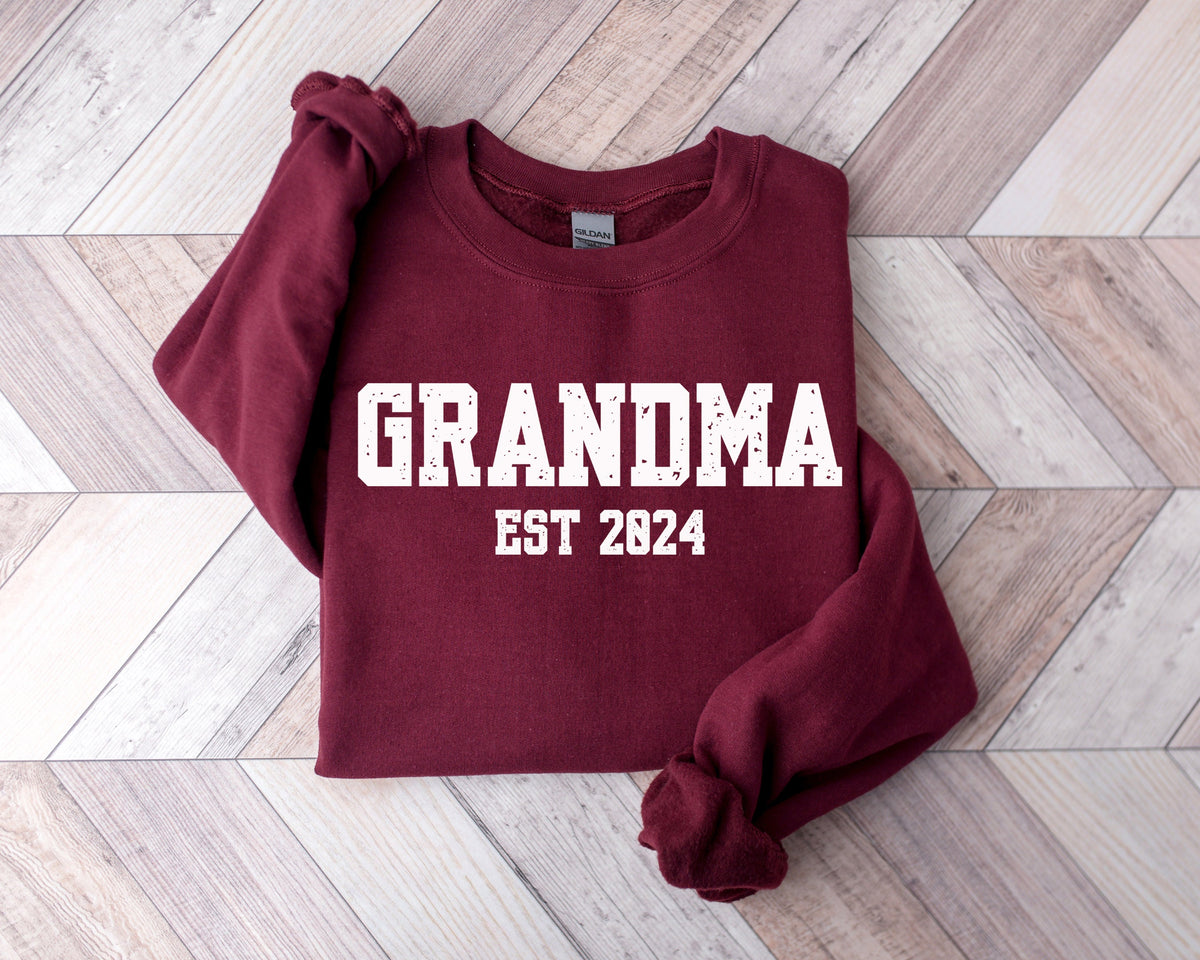 Custom Grandma Est Sweatshirt, Mothers Day Gift