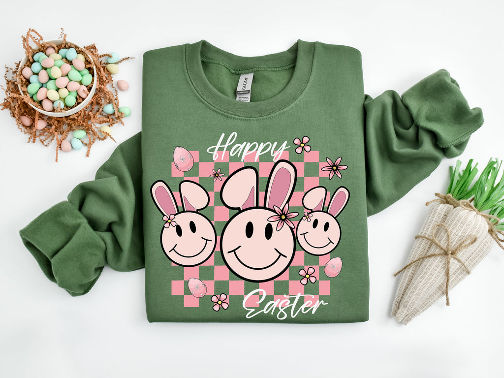 Happy Easter Bunny Graphic Tee, Women's Kids Shirt