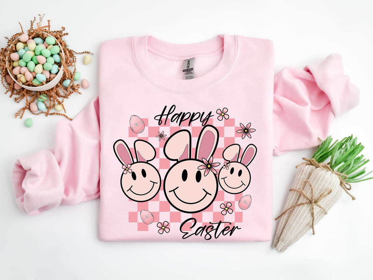 Happy Easter Bunny Graphic Tee, Women's Kids Shirt
