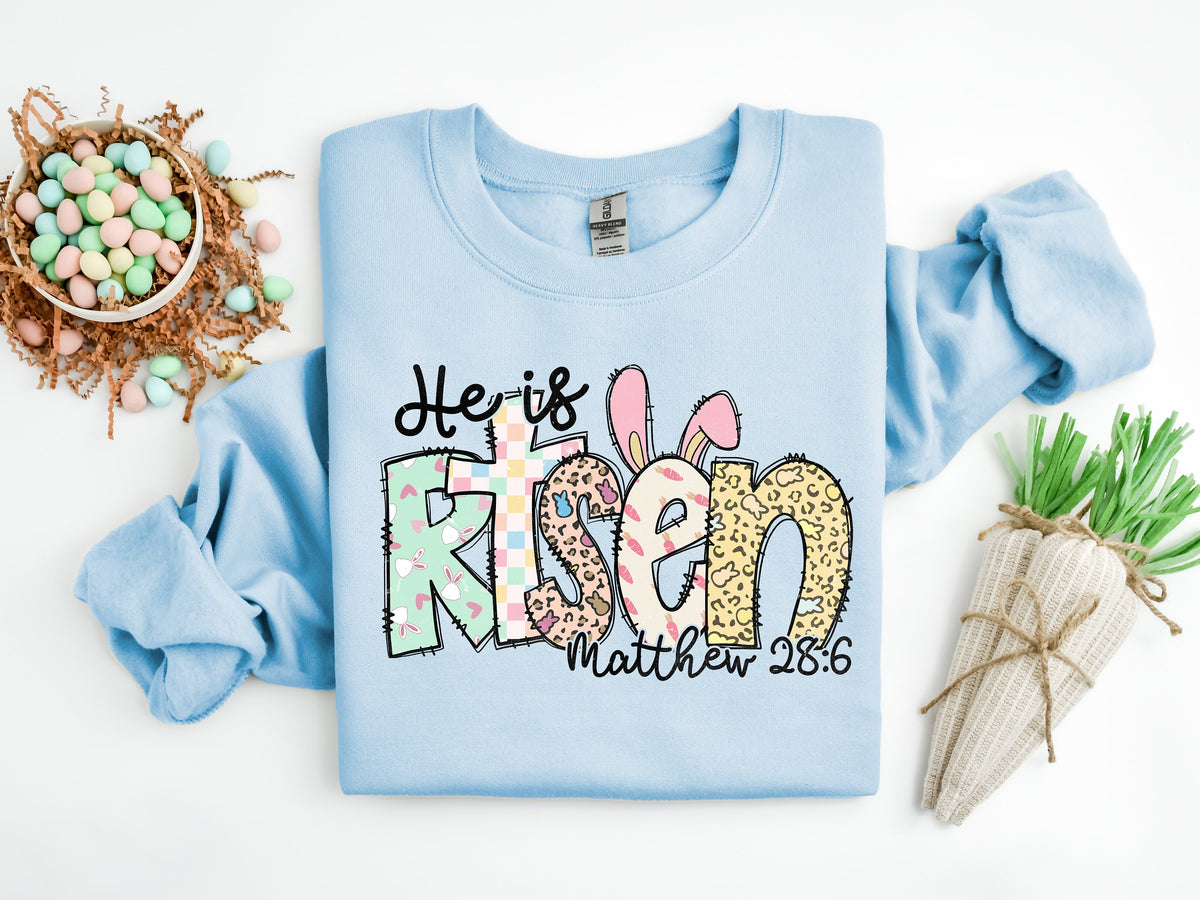 Easter He is Risen Shirt: Christian Religious Tee