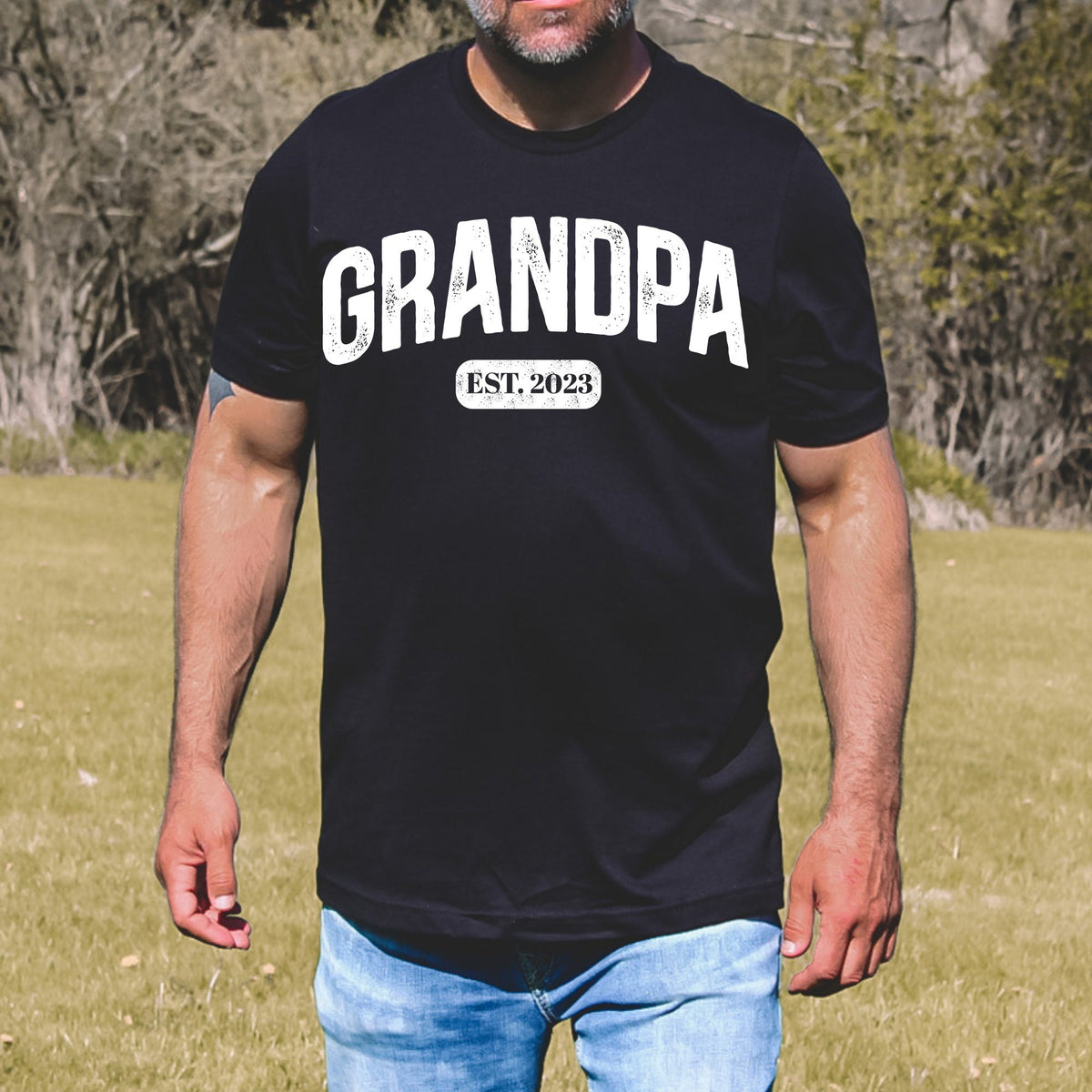 Personalized Grandpa Sweatshirt, Retro Father's Day Gift