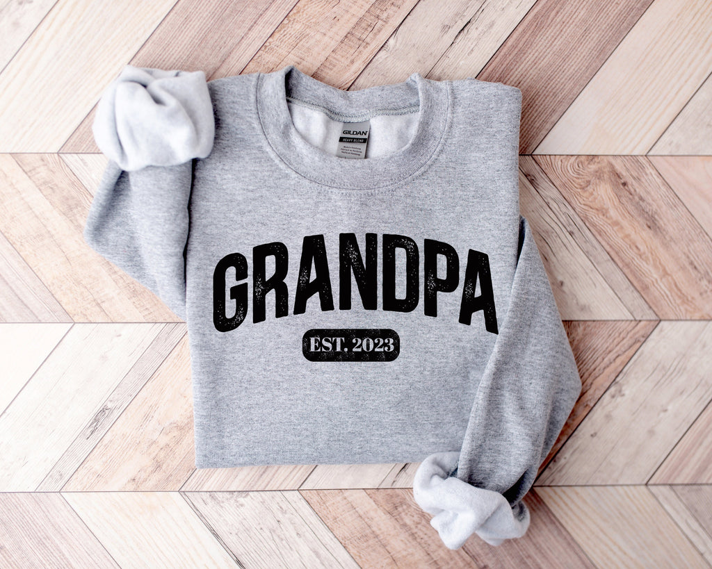 Personalized Grandpa Sweatshirt, Retro Father's Day Gift