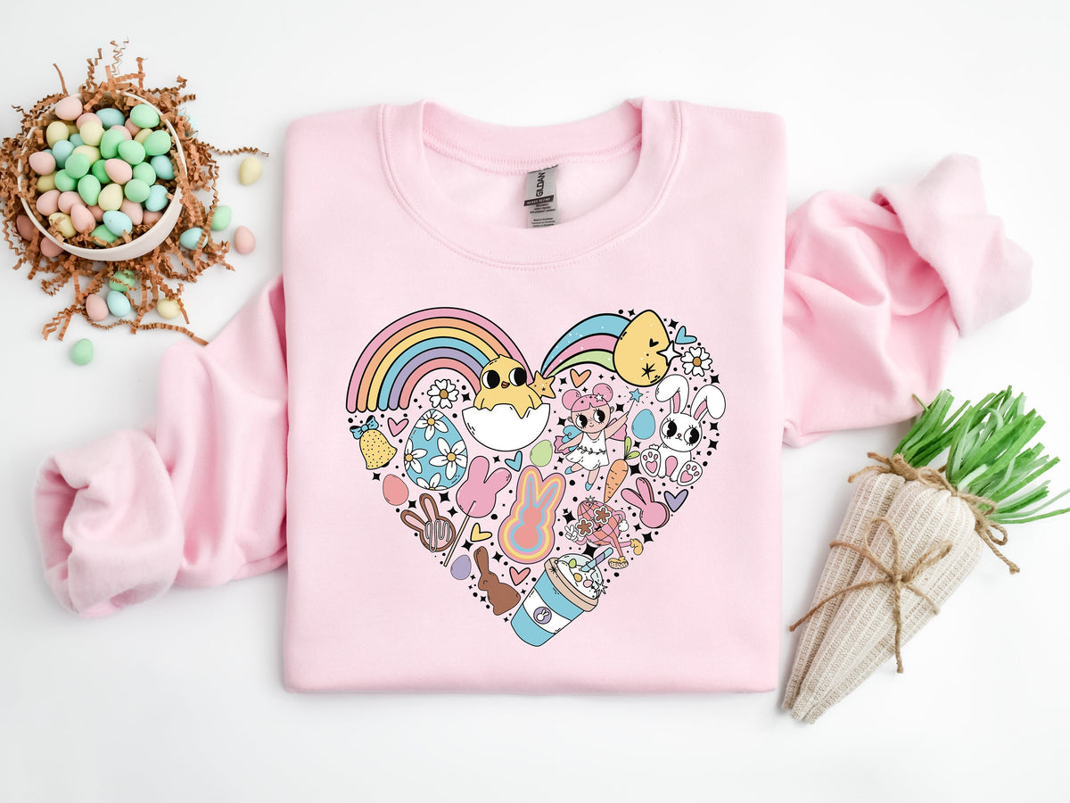 Easter Heart Shirt: Women's Bunny Rabbit Tee