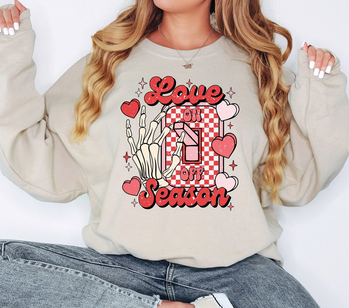 Retro Valentine's Day Sweatshirt: Love Season Graphic Tee