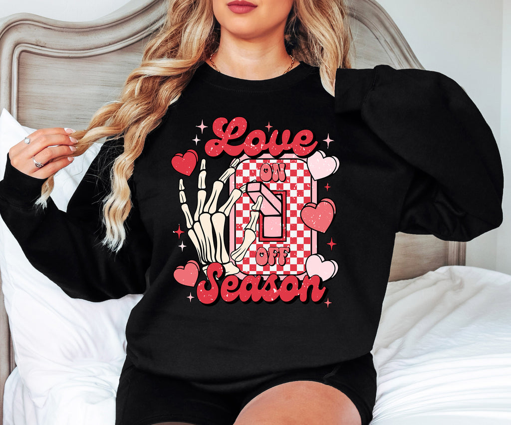 Retro Valentine's Day Sweatshirt: Love Season Graphic Tee