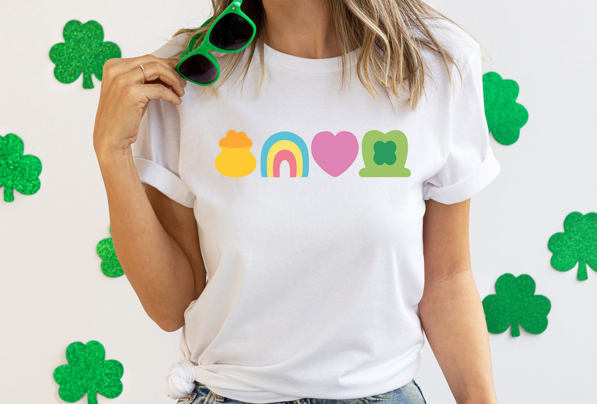Rainbow Shamrock St. Patrick's Day Sweatshirt: Lucky Charm Shirt