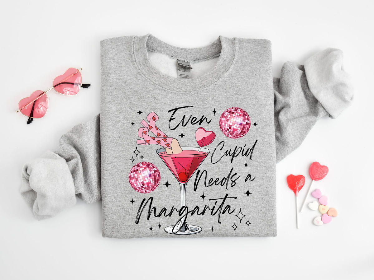 Even Cupid Needs A Margarita Shirt, Valentine's Day Tee