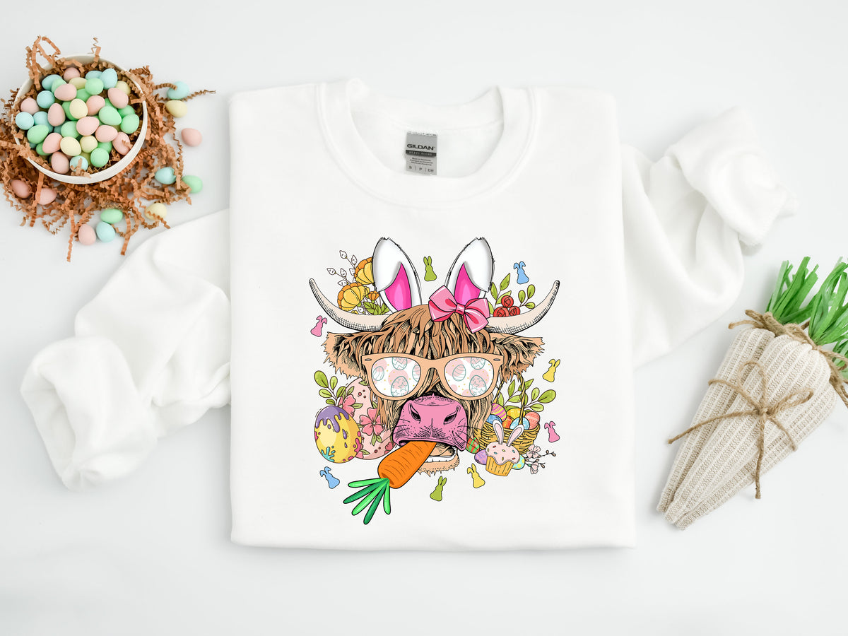 Highland Cow Easter Shirt: Western Farmer Tee