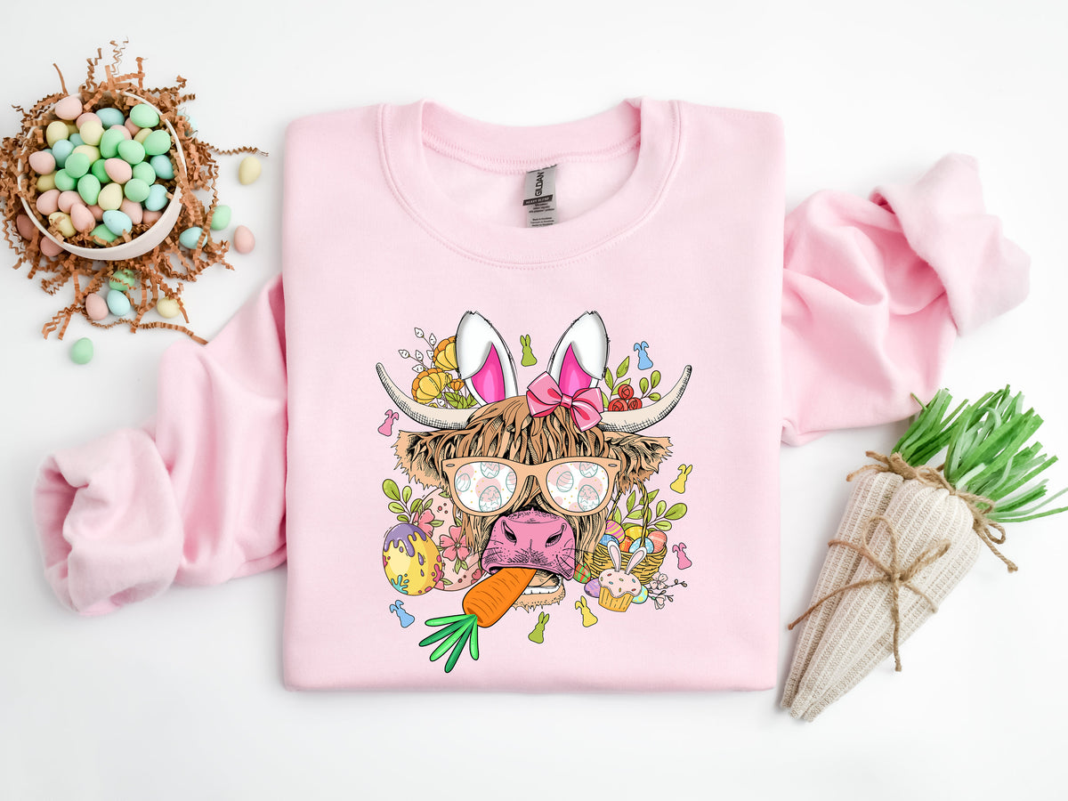 Highland Cow Easter Shirt: Western Farmer Tee