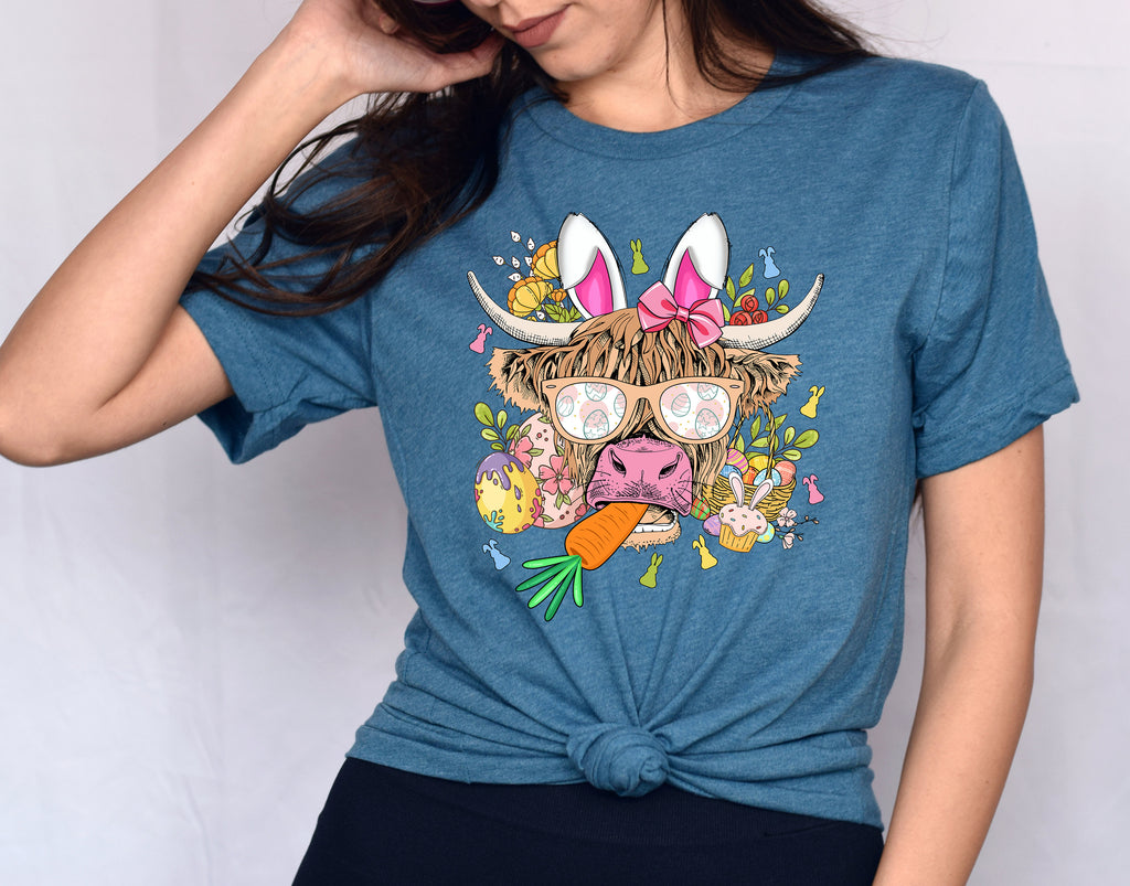 Highland Cow Easter Shirt: Western Farmer Tee