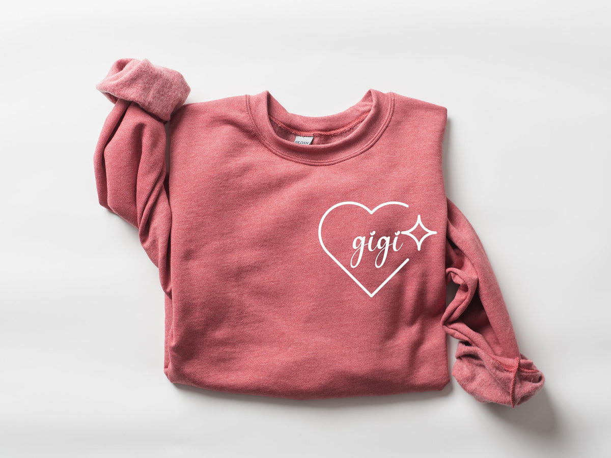 Gigi Heart Sweatshirt, Nana Custom Sweater, Mother's Day Gift