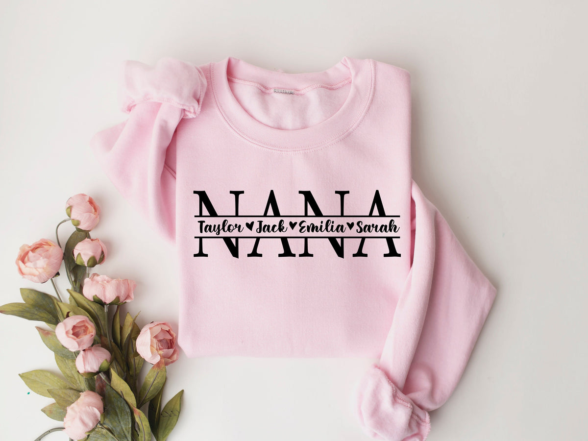 Custom Nana Sweatshirt with Grandkids Names, Mother's Day Gift