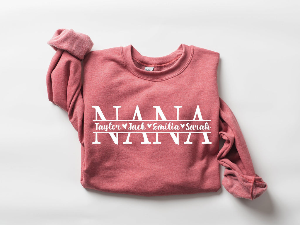 Custom Nana Sweatshirt with Grandkids Names, Mother's Day Gift