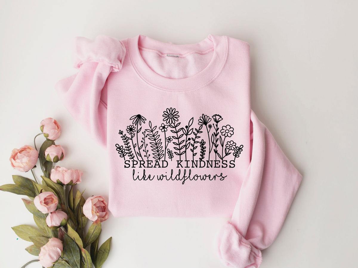 Floral Kindness T-Shirt: Dandelion Wildflower Graphic Tee