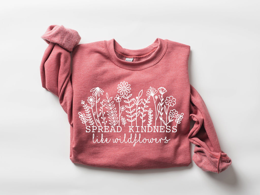 Floral Kindness T-Shirt: Dandelion Wildflower Graphic Tee
