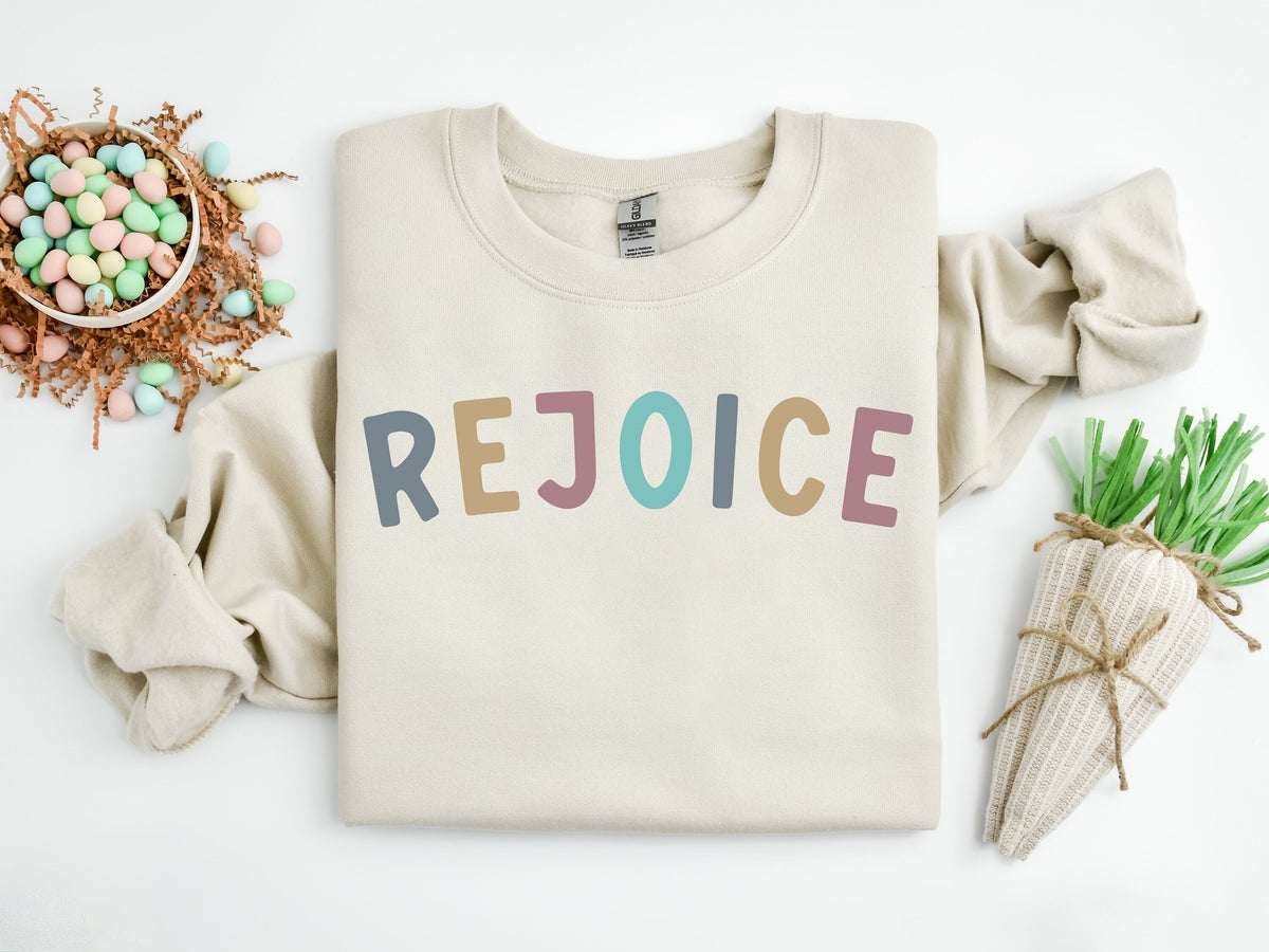 Rejoice Christian Shirt, Faith Based Easter Gift