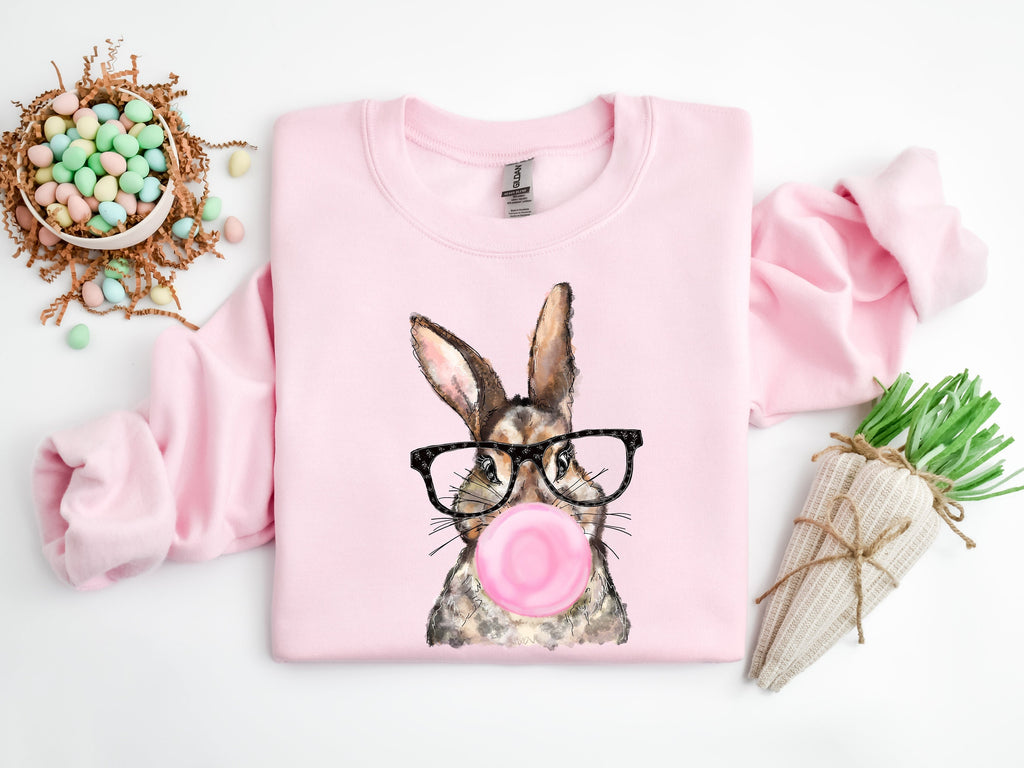 Bunny with Glasses Shirt: Easter Rabbit Graphic Tee