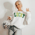 Lucky Vibes Sweatshirt: St Patricks Day Irish Clover Sweater
