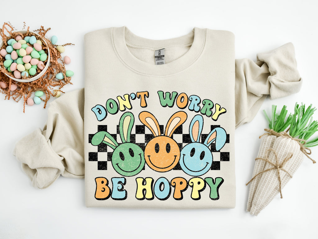 Teacher Easter Shirt: Don't Worry Be Hoppy Peeps Tee