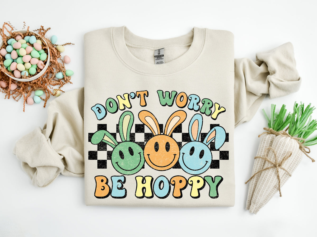 Teacher Easter Shirt: Don't Worry Be Hoppy Peeps Tee
