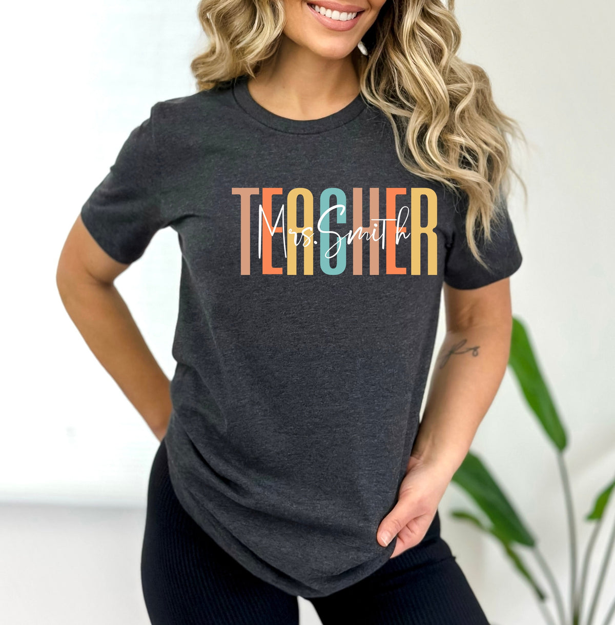 Custom Teacher Name Shirt, Personalized Elementary Teacher Gift