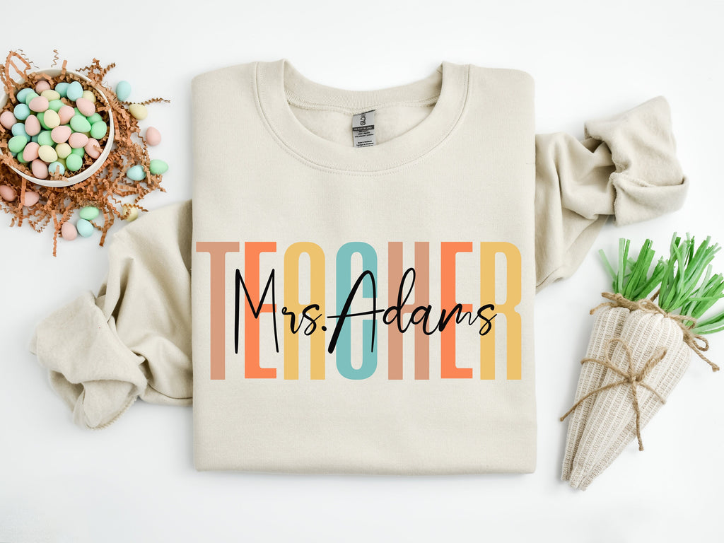 Custom Teacher Name Shirt, Personalized Elementary Teacher Gift