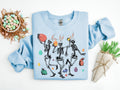 Funny Easter Skeleton Shirt: Dancing Skellies Family Tee