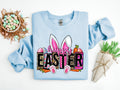 Happy Easter Bunny Sweatshirt, Women's Spring Holiday Apparel