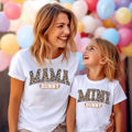 Mama & Mini Bunny Easter T-Shirt: Matching Leopard Print Shirts