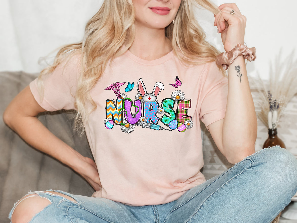 Nurse Easter Bunny T-Shirt, Easter Day Gift