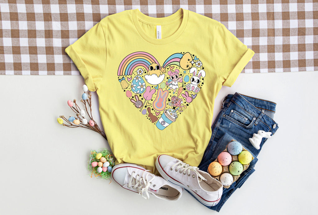 Easter Heart Shirt: Women's Bunny Rabbit Tee