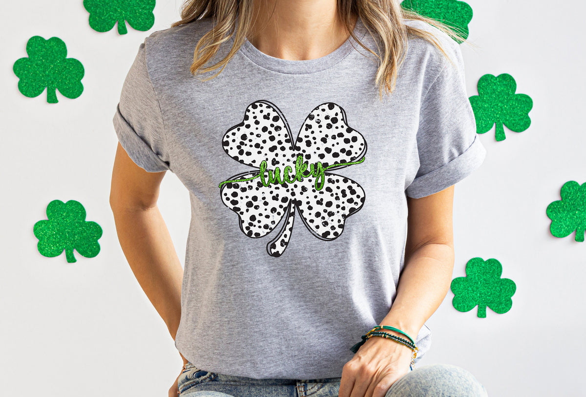 Dalmatian Four Leaf Clover Sweatshirt - St Patricks Day Shirt