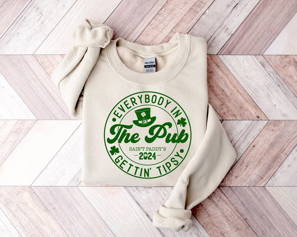 Funny St. Patrick's Day Sweatshirt: Tipsy Irish Pub Tee