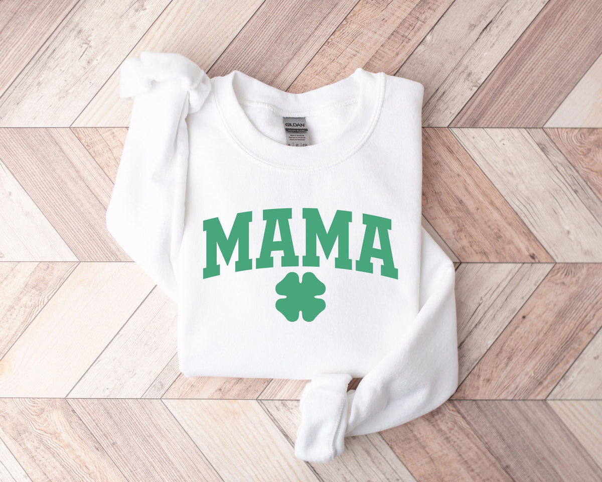 Cute Lucky Mama St Patrick's Day Sweatshirt, Irish Mom