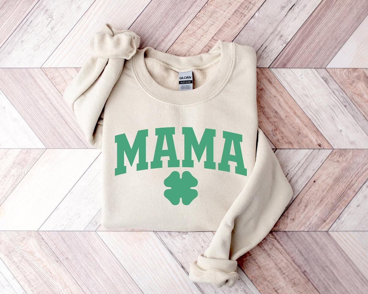 Cute Lucky Mama St Patrick's Day Sweatshirt, Irish Mom