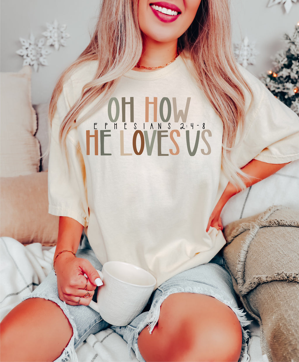 Oh How He Loves Us Shirt, Jesus Loves us, Ephesians 2 4-8