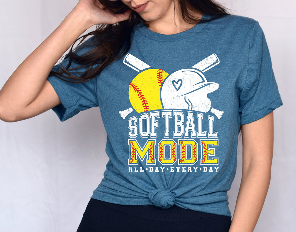 Softball Mom Shirt: Game Day Vibes, Sports Parent Tee