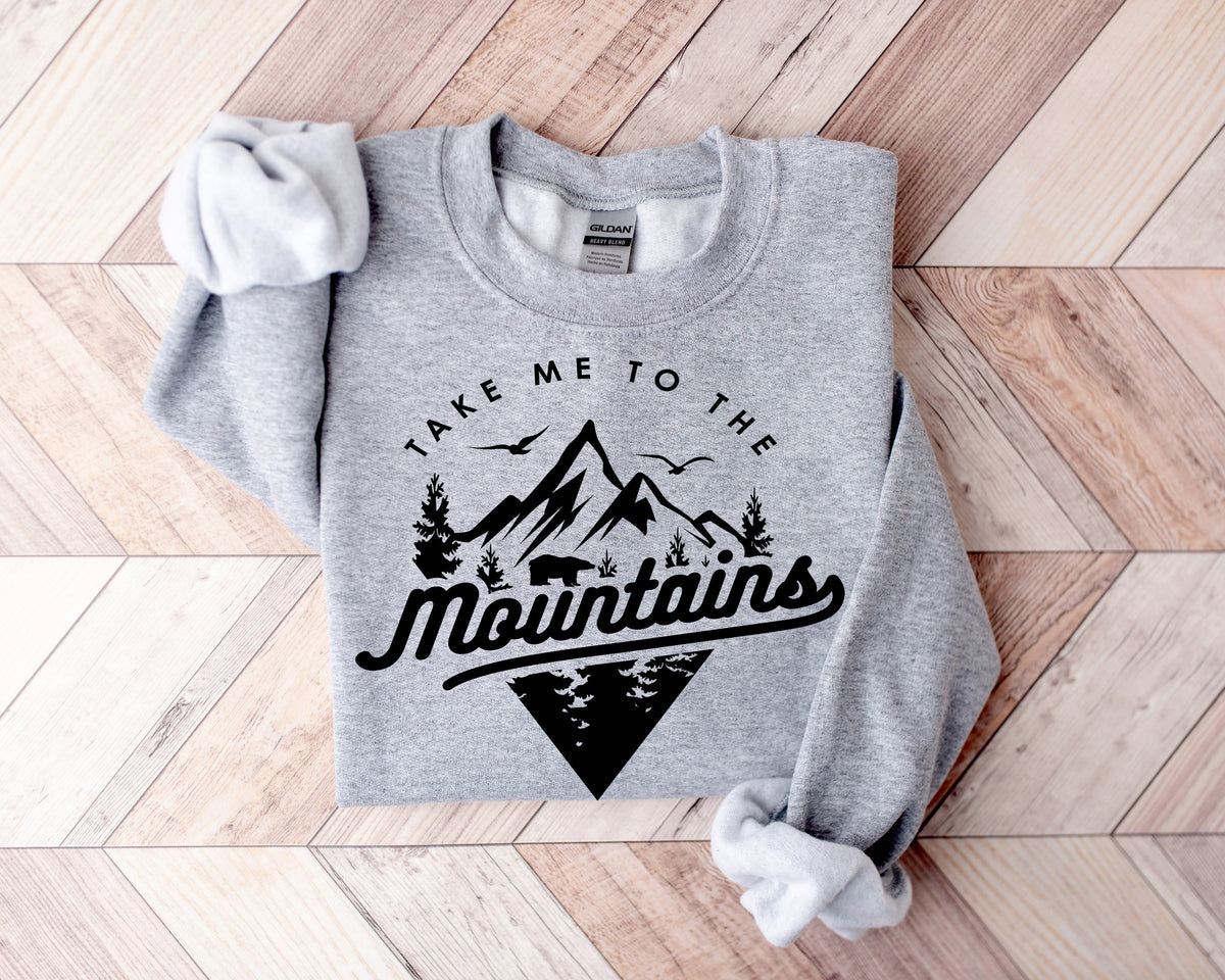 Mountains Adventure Sweatshirt: Nature Lover Camping Shirt