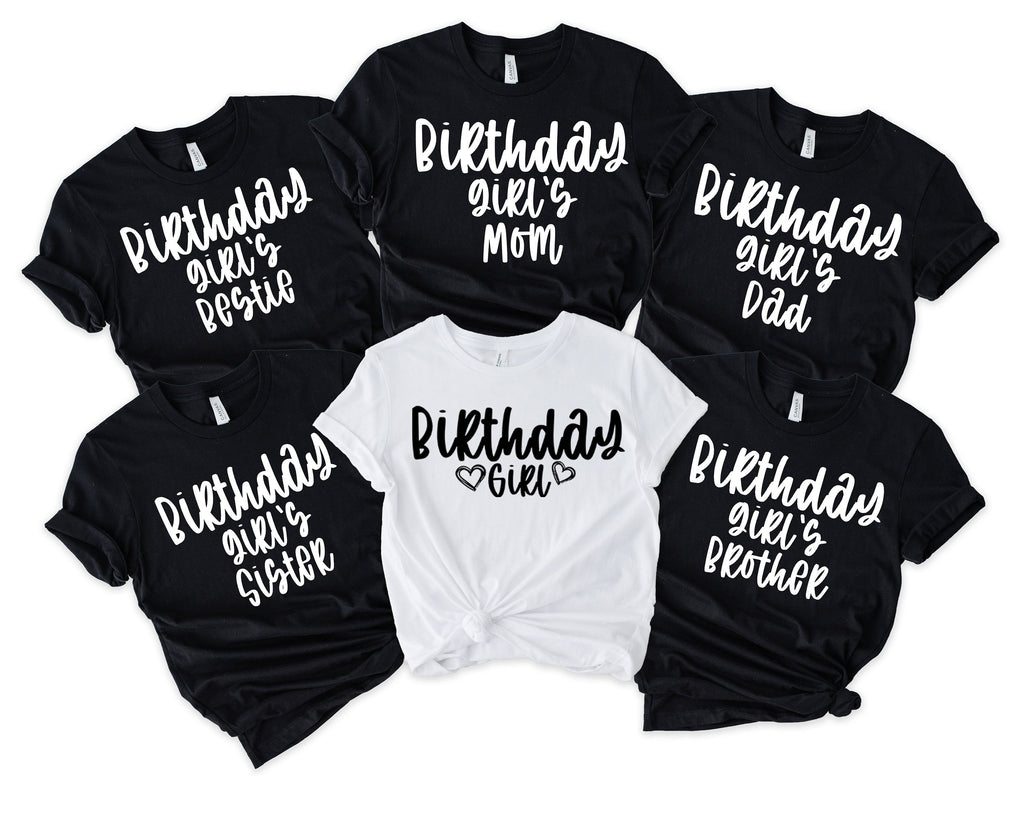 Tie Dye Birthday Girl Shirt: Family Matching Birthday Squad T-Shirt