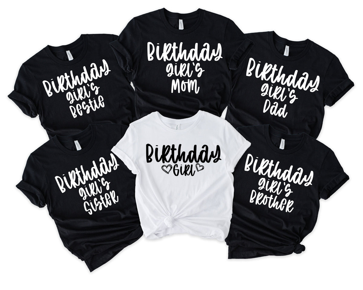 Tie Dye Birthday Girl Shirt: Family Matching Birthday Squad T-Shirt