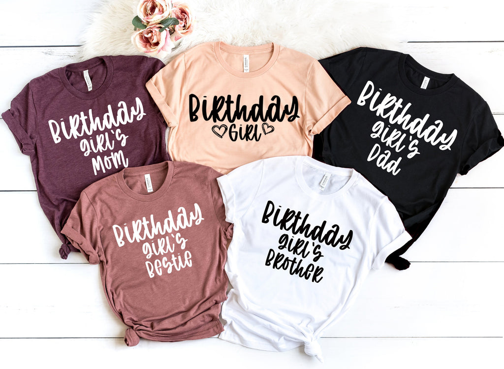 Tie Dye Birthday Girl Shirt: Family Matching Birthday Squad T-Shirt