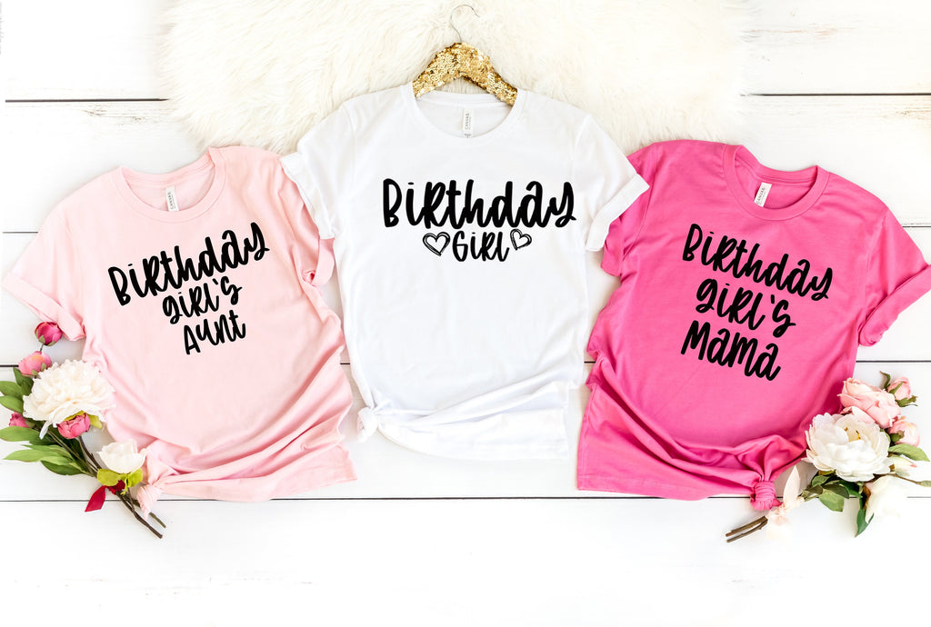 Tie Dye Birthday Girl Shirt: Family Matching Birthday Squad T-Shirt