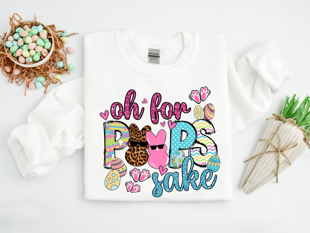 Oh For Peeps Sake Easter Shirt, Womens Easter Day Tee