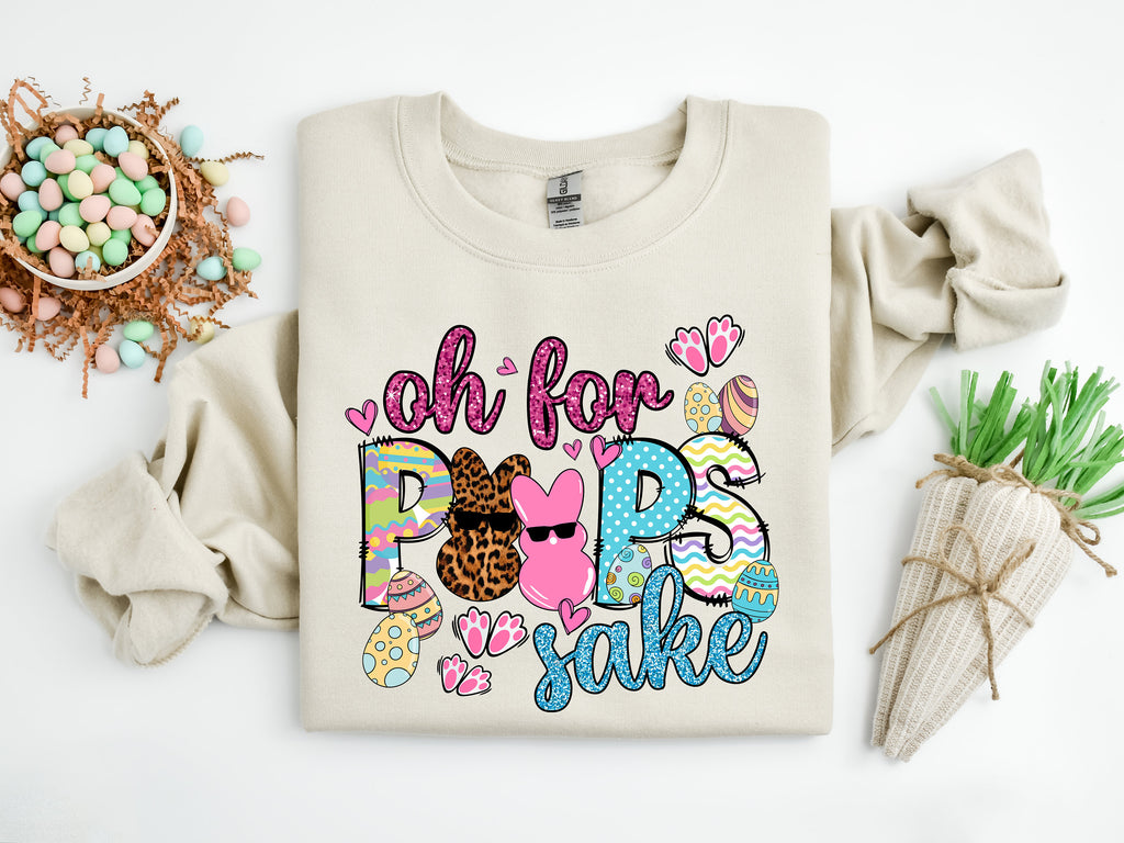 Oh For Peeps Sake Easter Shirt, Womens Easter Day Tee