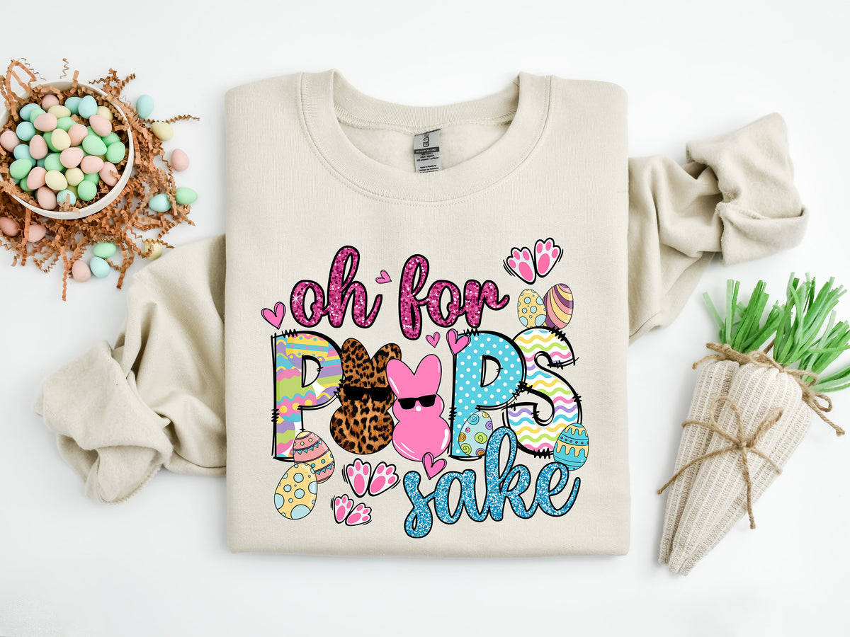 Oh For Peeps Sake Easter Shirt, Womens Easter Day Tee